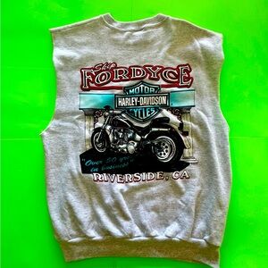 Vintage Harley Davidson Factory Made Cut-off Sweatshirt